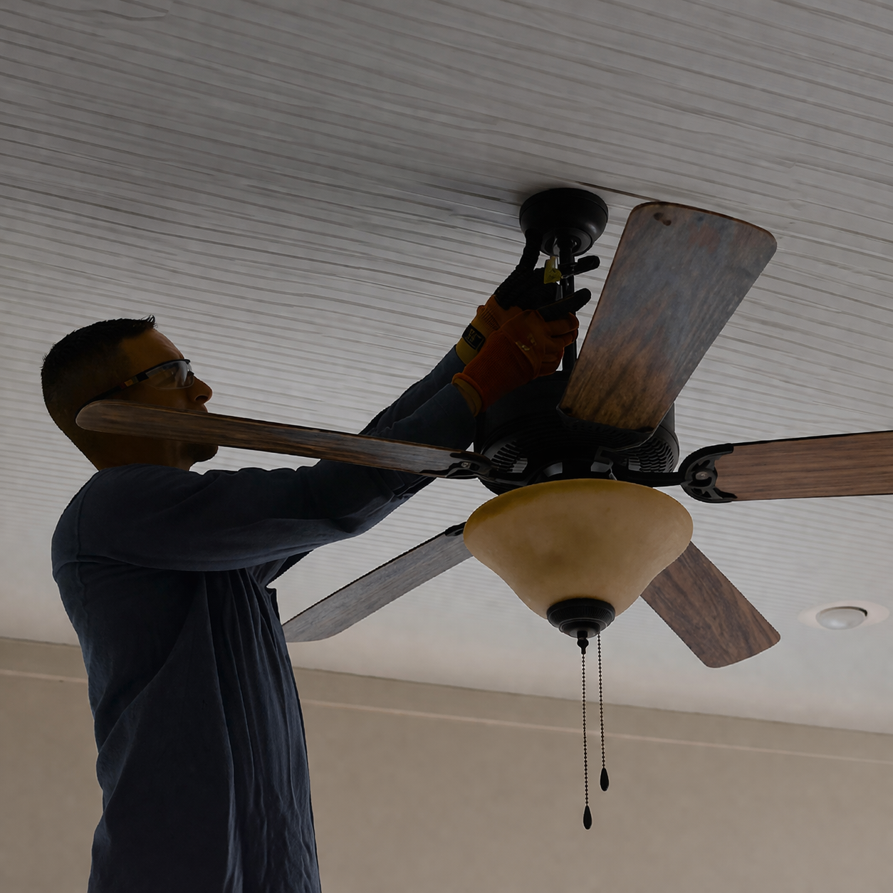 Ceiling fan installation